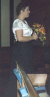 Cindra walks down the aisle
